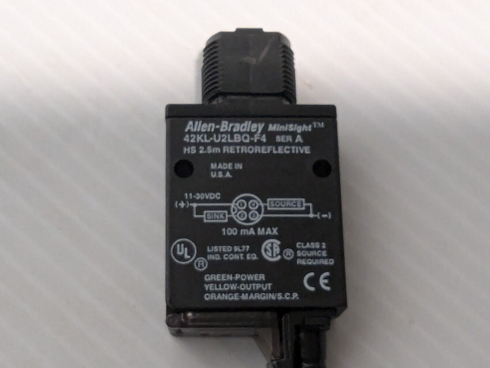 NOS Allen-Bradley 42KL-U2LBQ-F4 Series A Minisight Photoelectric Switch Sensor