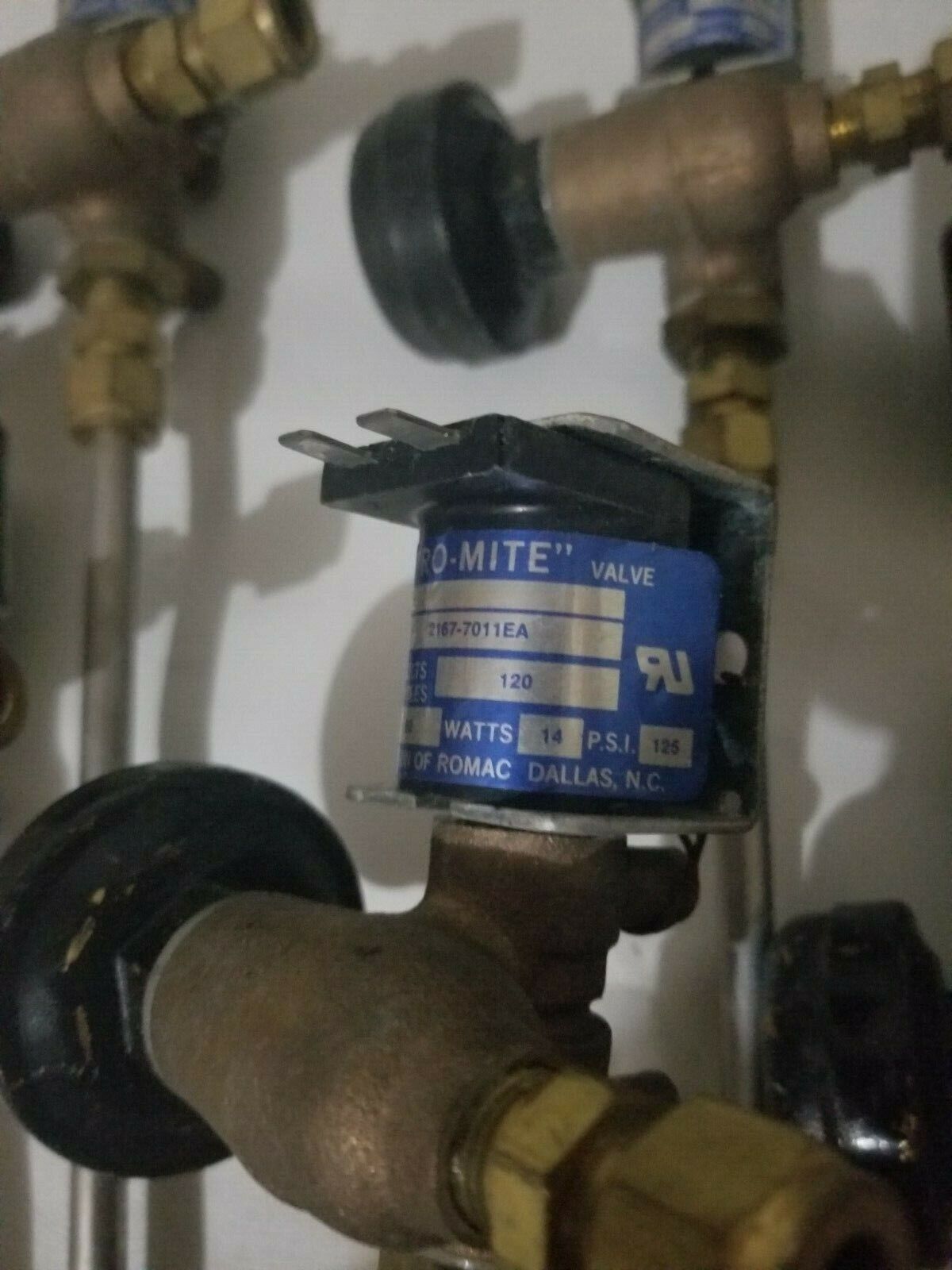 Electro-mite 2167-7011EA valve, 120VAC, 60Hz, 14W, 125PSI for Bunn O Matic