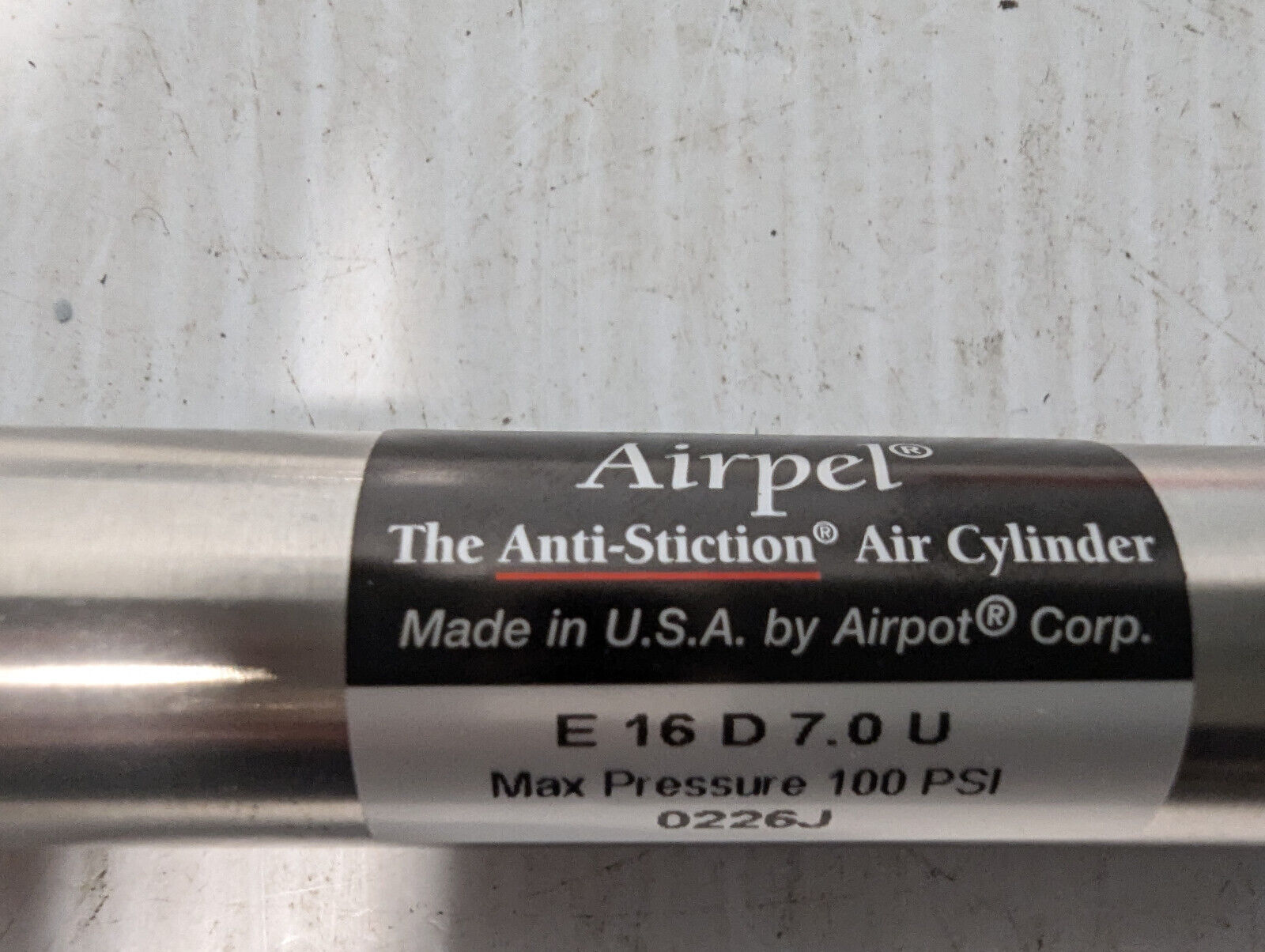 Airpel Airpot E 16 D 7.0 U Anti-Stiction Air Cylinder 0226J 100 PSI -Free Ship.