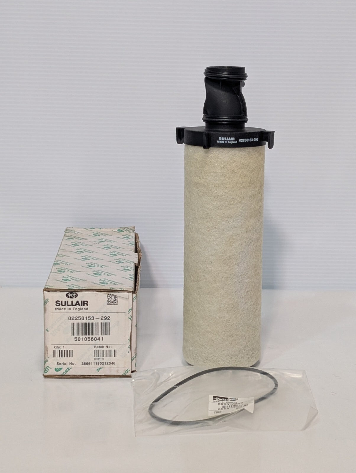 Sullair 02250153-292 Replacement Filter Element w/ Parker 605010830 O-Ring Seal