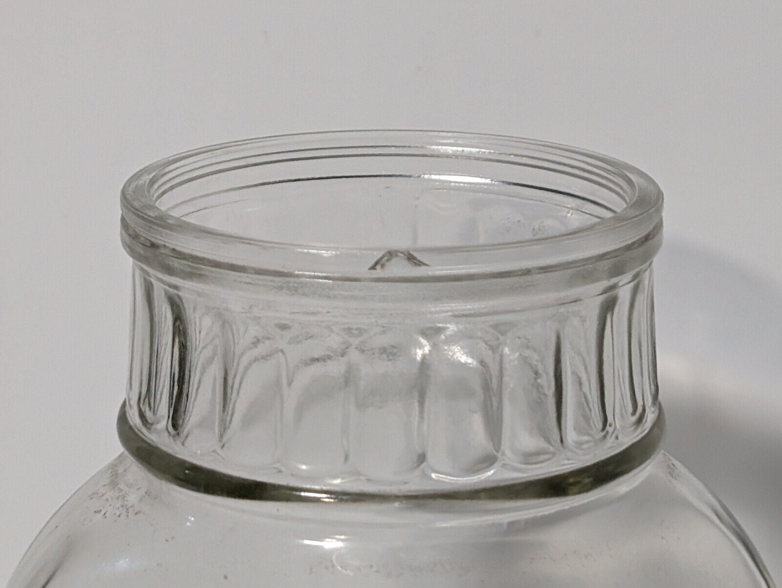 Vintage Clear Glass Apothecary Jar, Vase, No lid, 8" Height, 4" Diameter