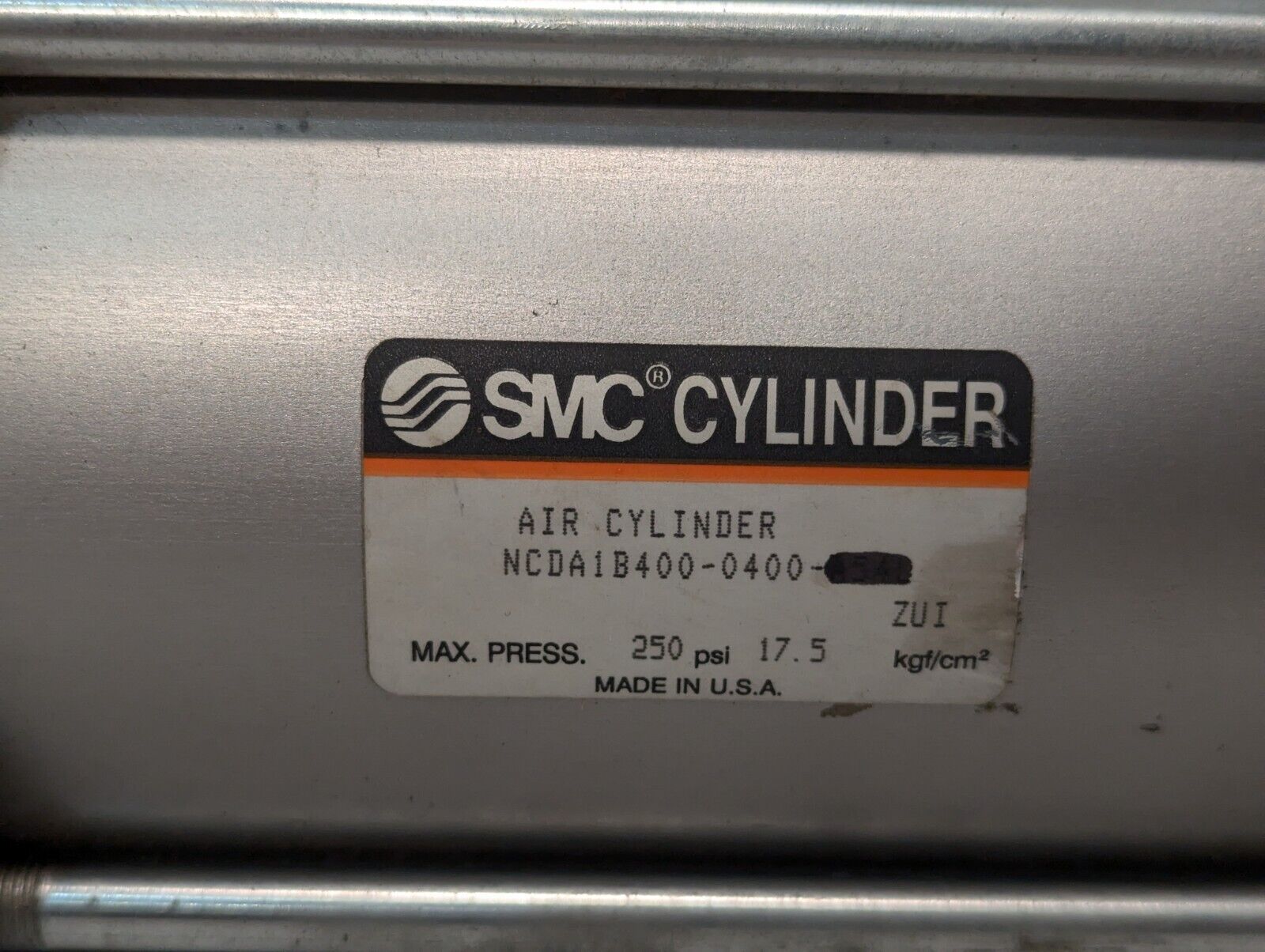SMC NCDA1B400-0400-A54L Pneumatic Air Cylinder 250PSI Max - Free Shipping