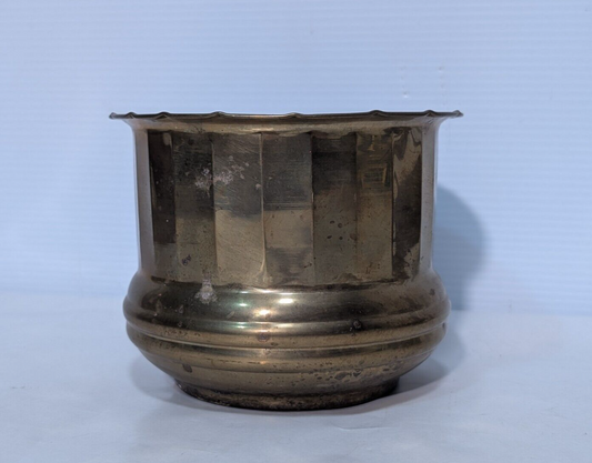 Vintage Brass Round Pot Planter Bucket