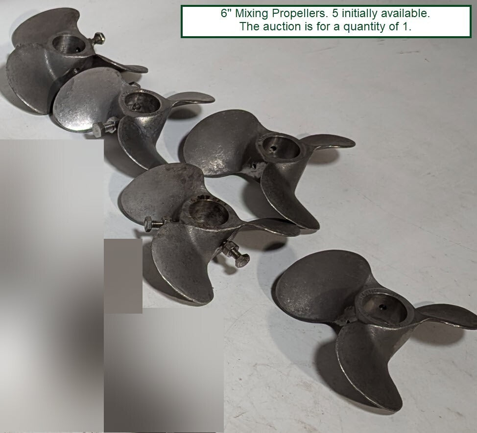 6" Propeller, 3 Blades, Steel, Two Threaded Holes for Set Screws, 6.0 Pitch
