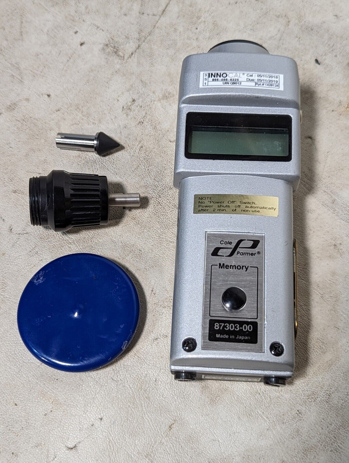 Cole-Parmer DT-205B convertible optical tachometer, LCD readout 87303-00