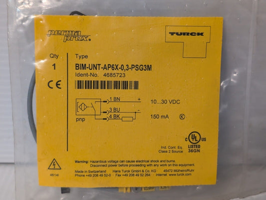 Turck BIM-UNT-AP6X-0,3-PSG3M Magnetic Field Sensor - Free Shipping