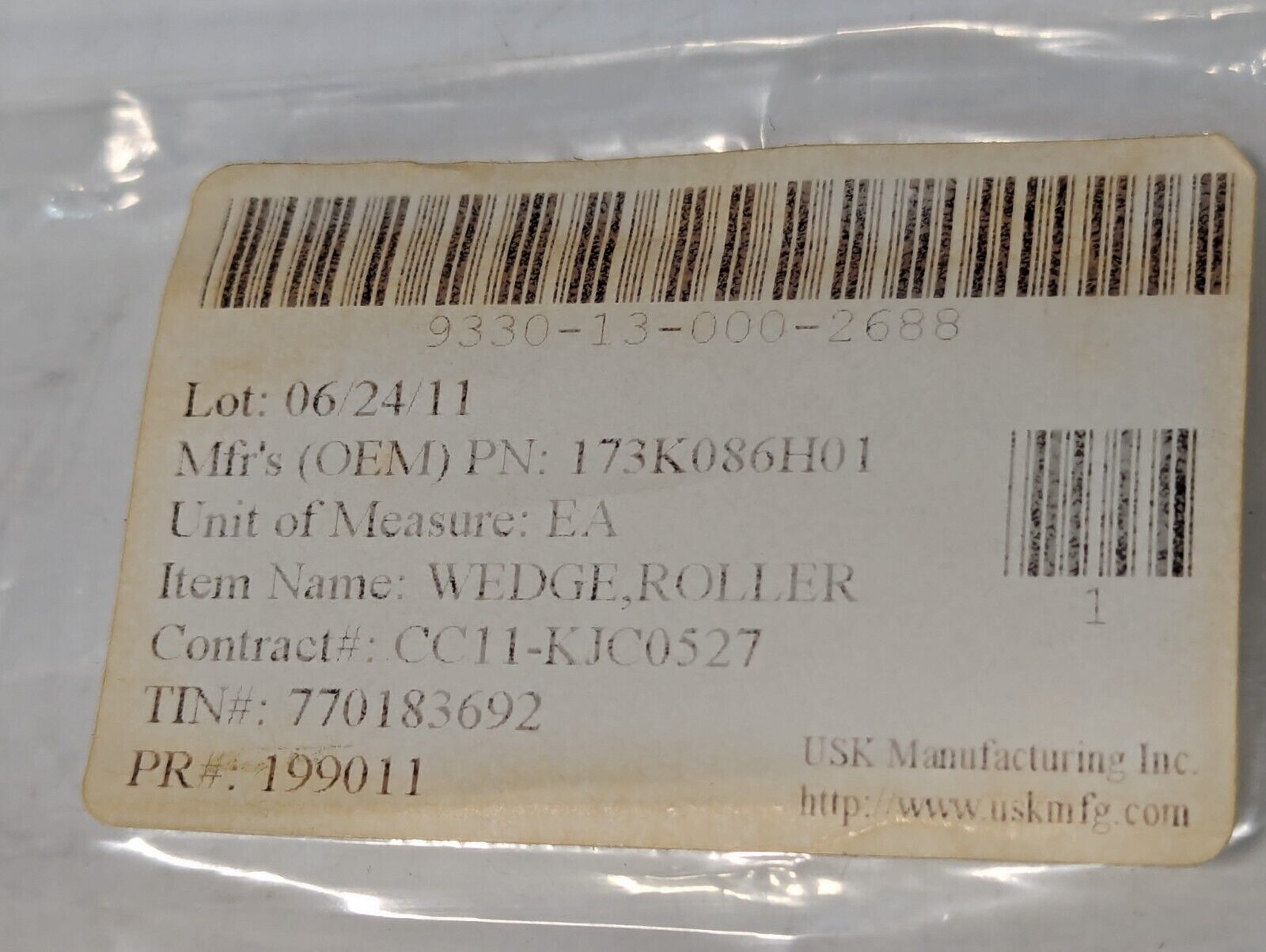 173K086H01 Wedge Roller - Free Shipping