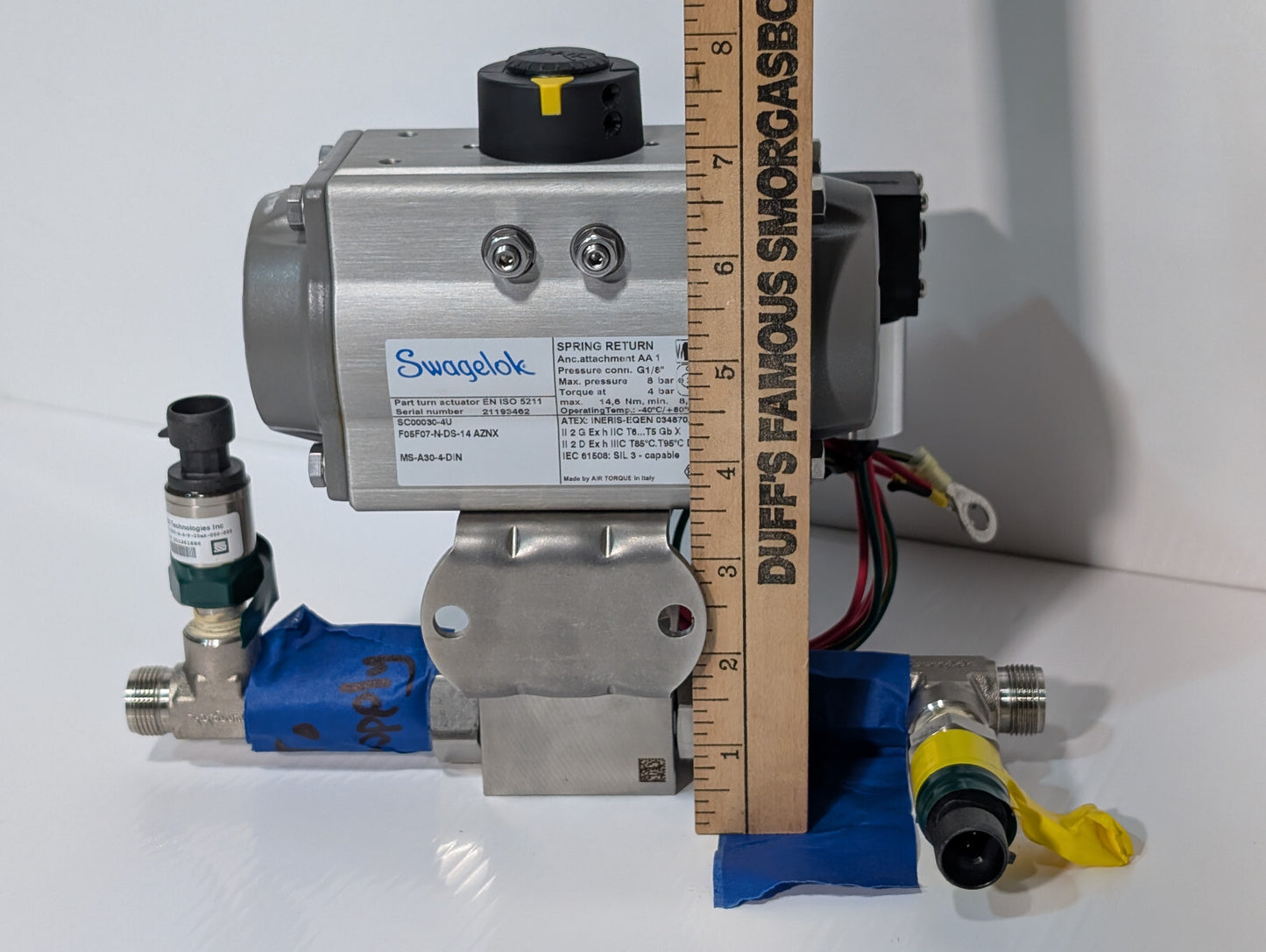 Swaglok MS-A30-4-DIN Spring Return Assy SS-AFSS8 Control Valve ASCO WT8551A001MS