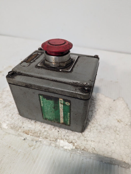 ALLEN BRADLEY 800R-1TZ enclosure with red emergency push button