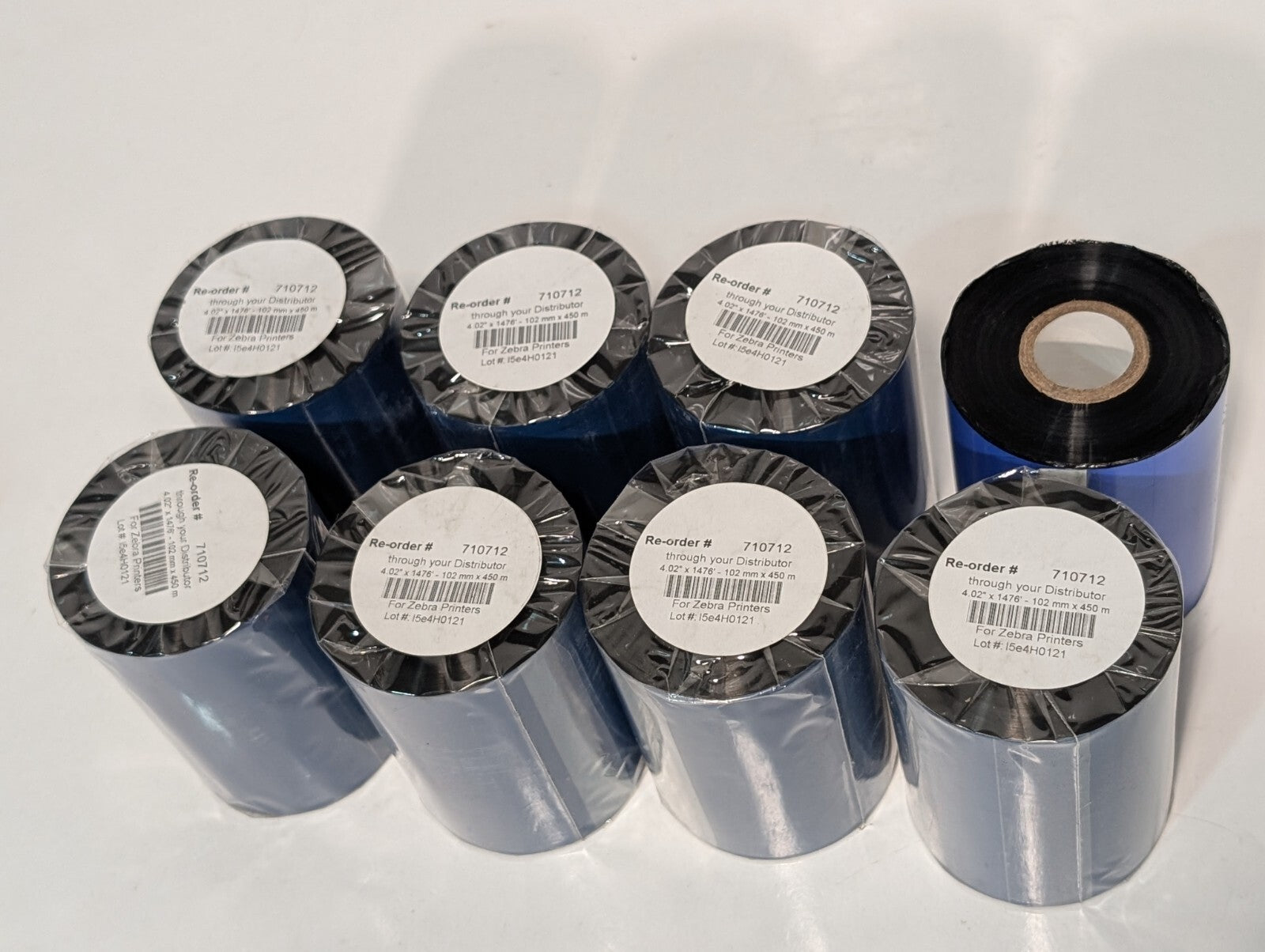 (24 Rolls) ITW B220102EOS Resin Enhanced Wax Ribbon for Zebra Printers