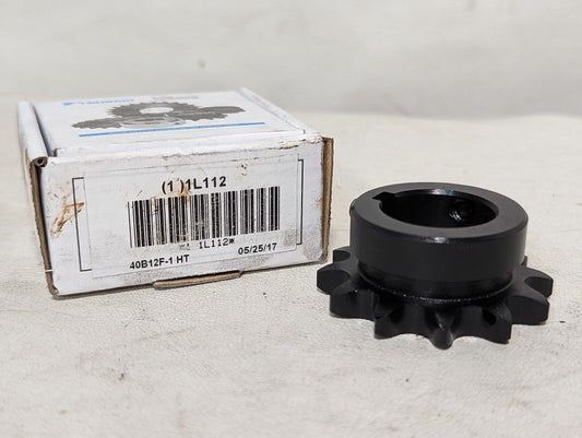 Tsubaki 40B12F-1 HT, 1L112 sprocket, 40, For 1/2 in Chain Pitch, 1 in Bore Dia