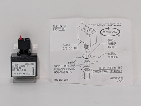 AIRPAX T11-4-3.00A-26478-2 Magnetic (Hydraulic Delay) Circuit Breaker, 3A, 1KA