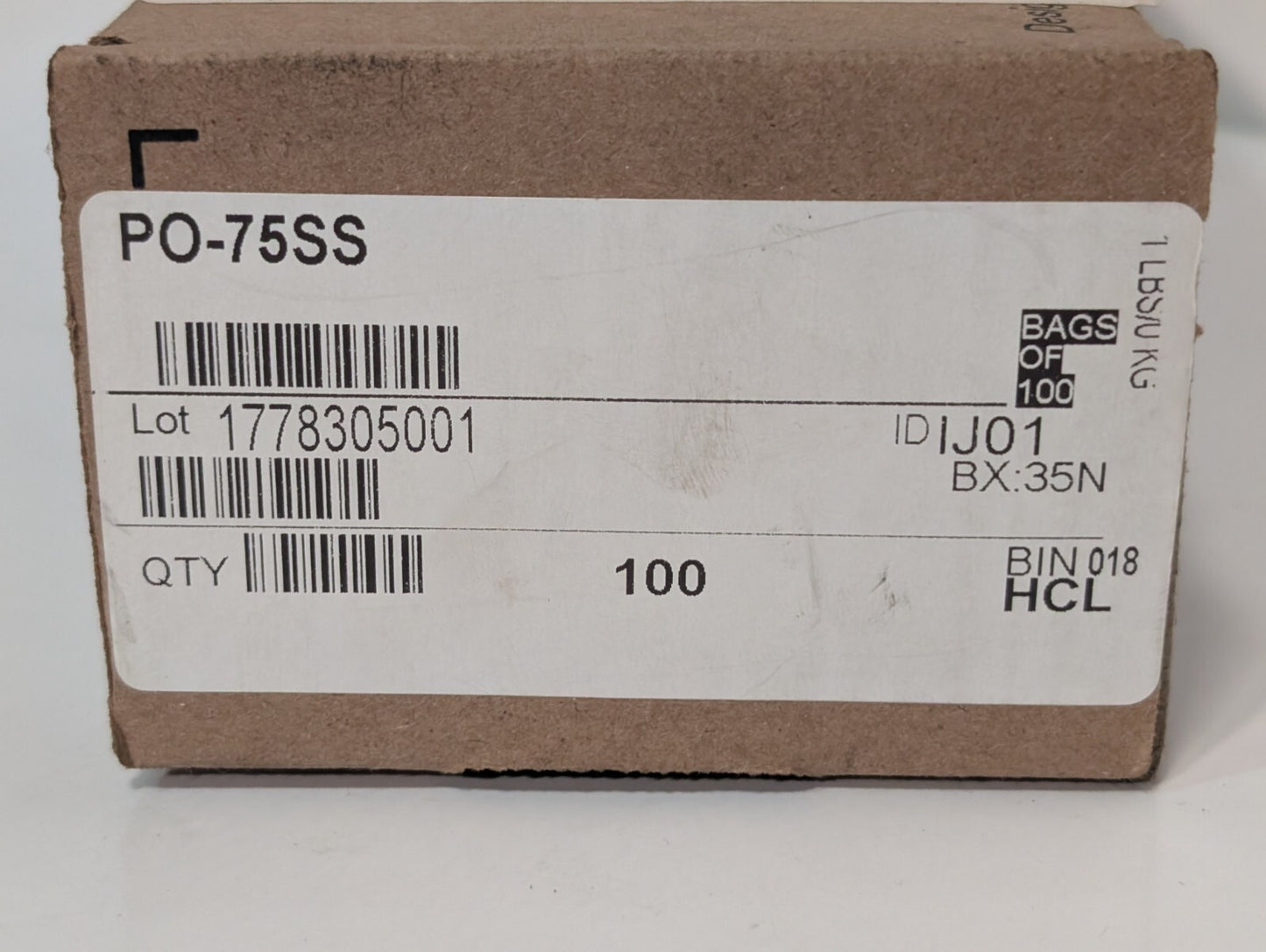 [100] Rotor Clip PO-75SS 3/4" Poodle Style Retaining Ring .632"D Stainless Steel