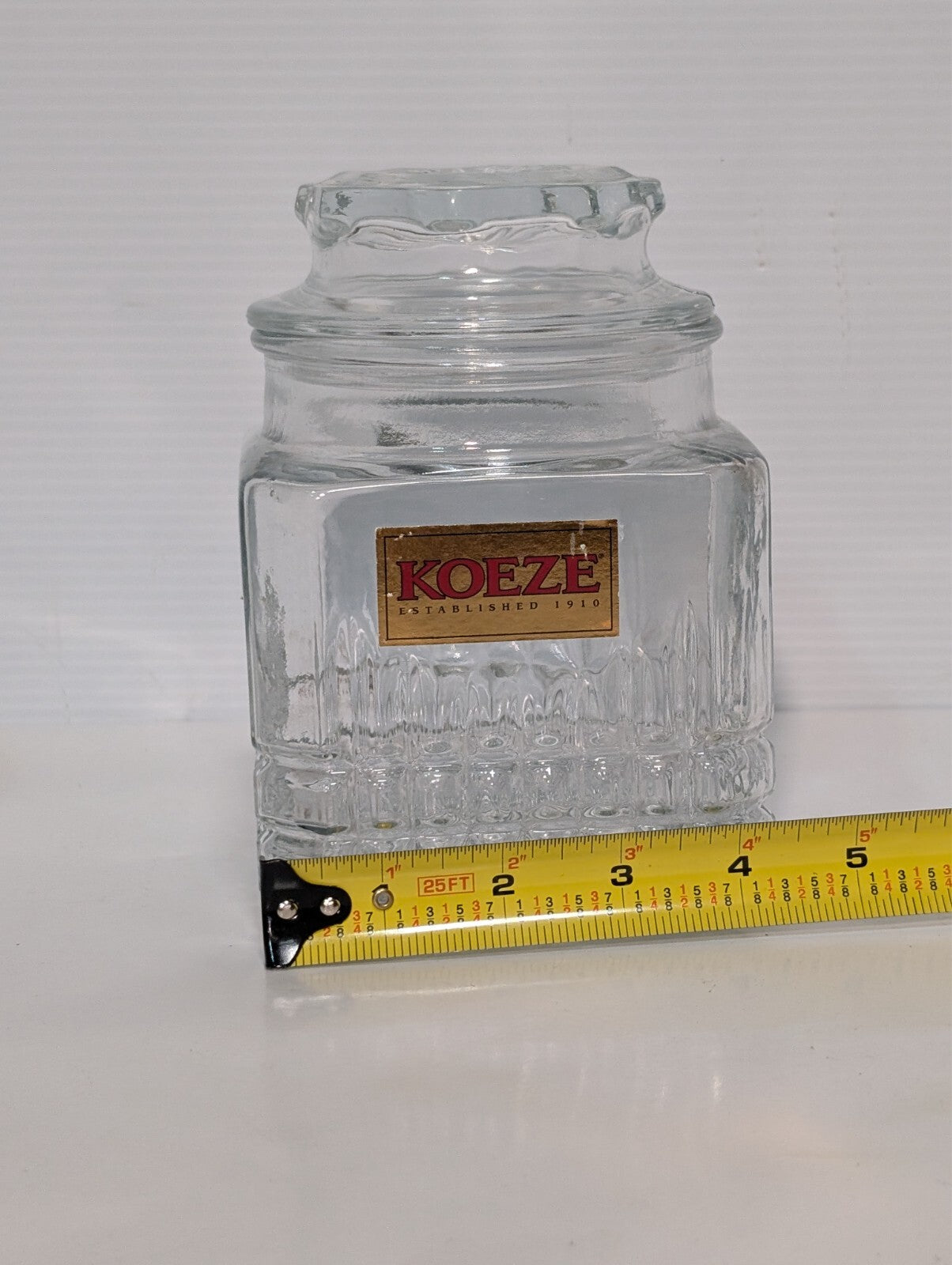 (2) Vintage Koeze Glass and KIG Canister Jars, Kitchen Storage as pictured