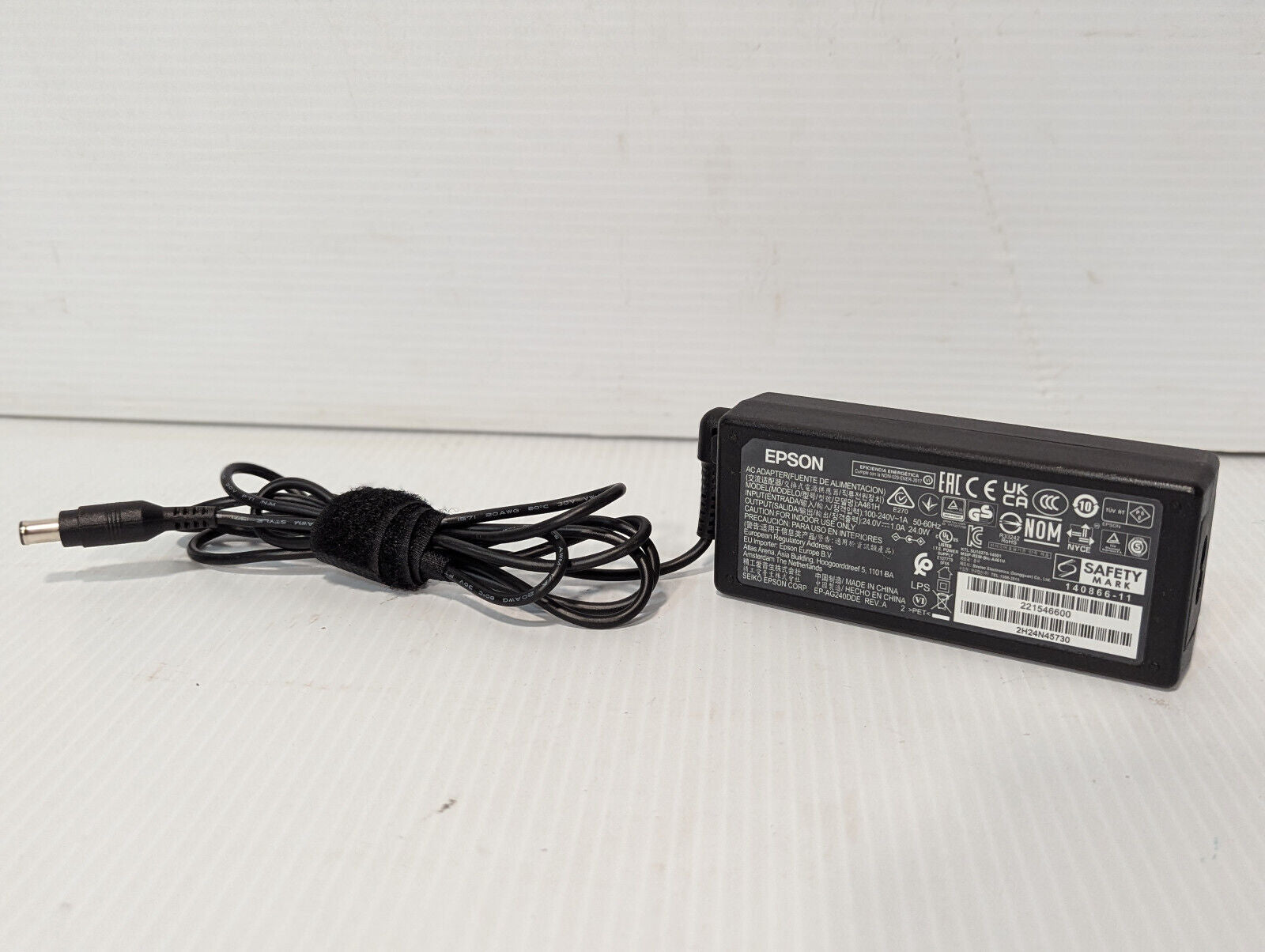 Lot of 3: Epson A461H Power Supply Adapters, 140866-11, 24V, 1A, 24W, 50-60Hz