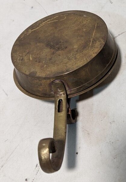 Vintage Silent Butler Crumb Catcher Brass - 7" L x 4.5" diameter