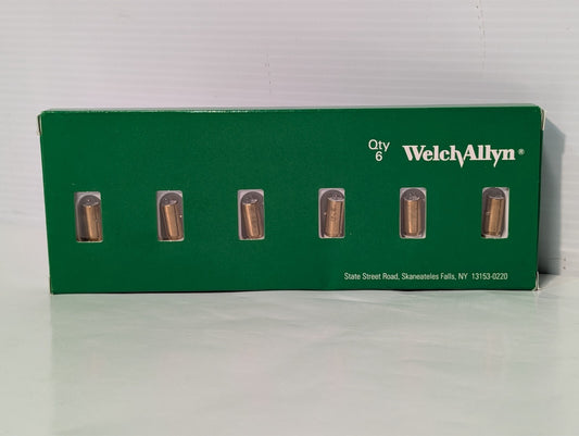 6-Pack Welch Allyn 04900-U6 3.5V Ophthalmoscope Halogen Lamp Bulbs Part 901000