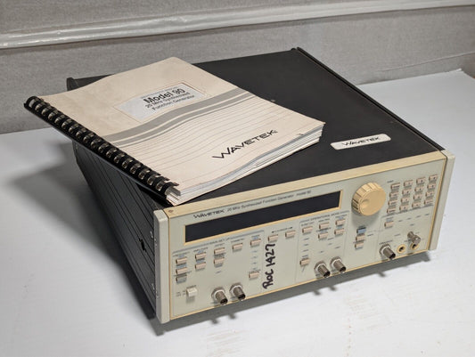 Wavetek 90 20-MHz synthesized function generator with manual as pictured