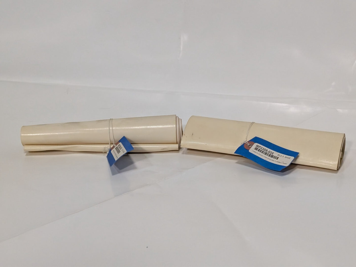 (2) Yamato Scale 17245 Solid White Conveyor Belt 910 x 194 mm Dorner MP3308-035