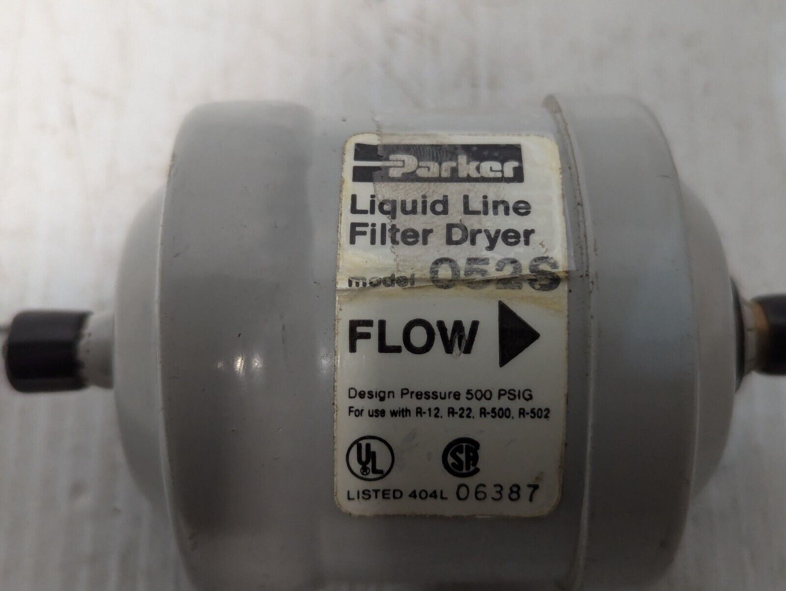 Parker Liquid Liner Filter Dryer, 052S, Design Pressure 500PSIG -Free Shipping