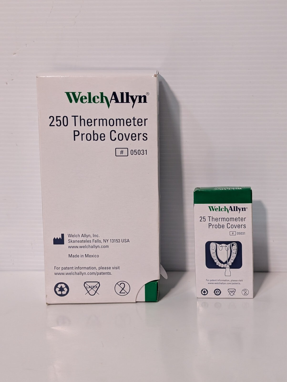 (1500) Welch Allyn 05031 Thermometer Probe Covers, 6 Boxes of 250, 5 + 1 Boxes
