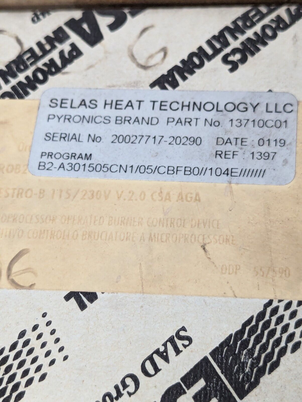 Pyronics 13710C01 Burner Control Device, ESTROB V2 - Free Shipping