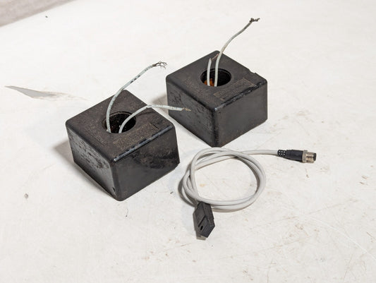 2 Coils for Solenoid Valve with 1 SMC D-H7A1 Auto Switch Sensor