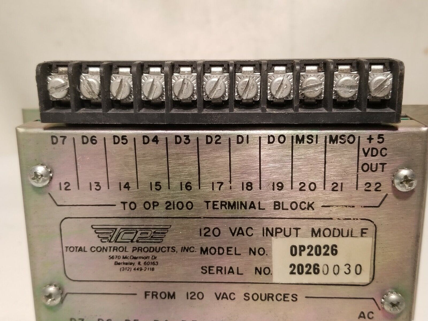 Total Control Products TCP OP2026, 120VAC input module