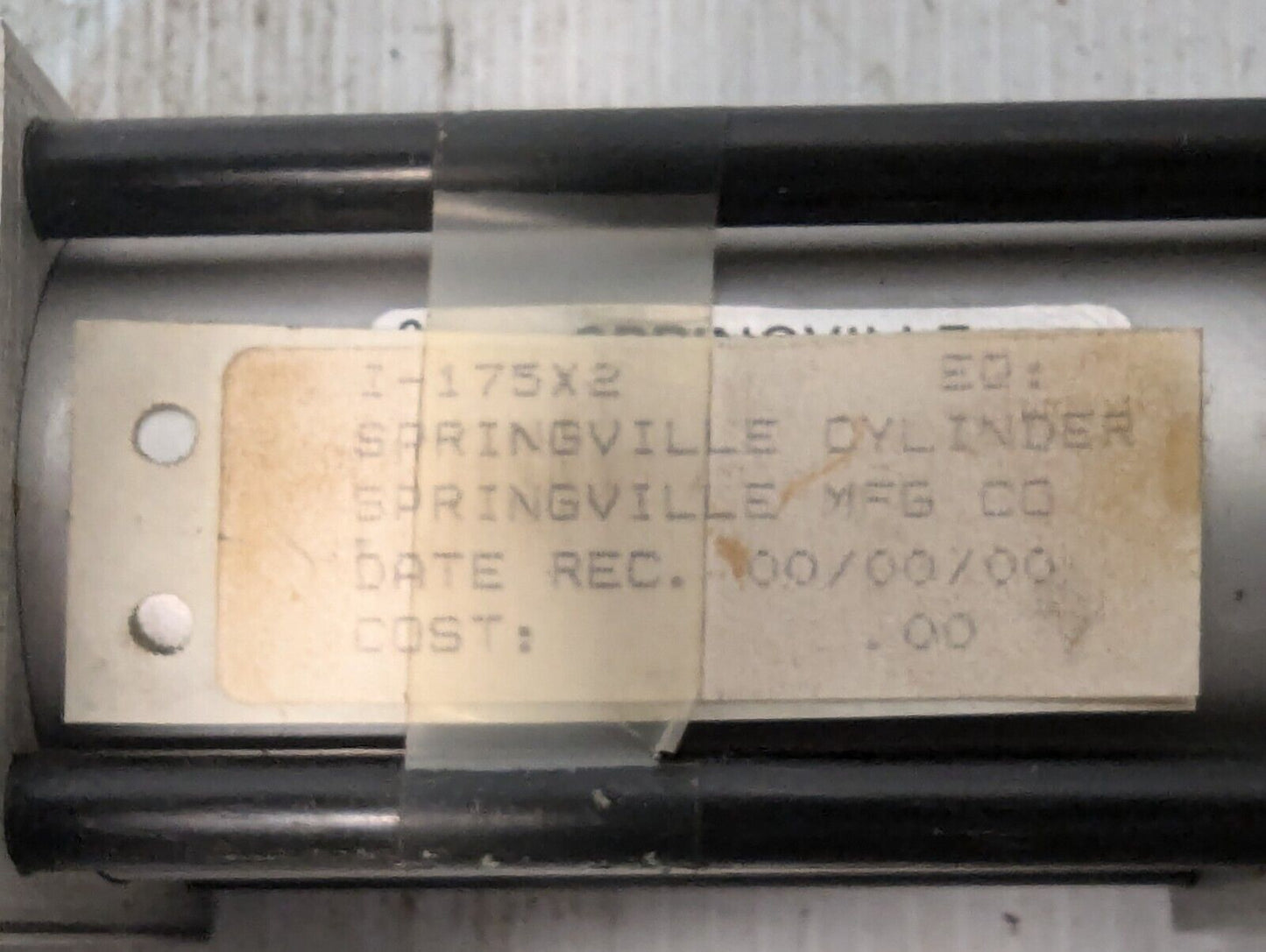 Springville I175x2 Pneumatic Cylinder+Returns