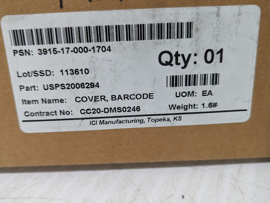 USPS2006294 Bar Code Cover - Free Shipping