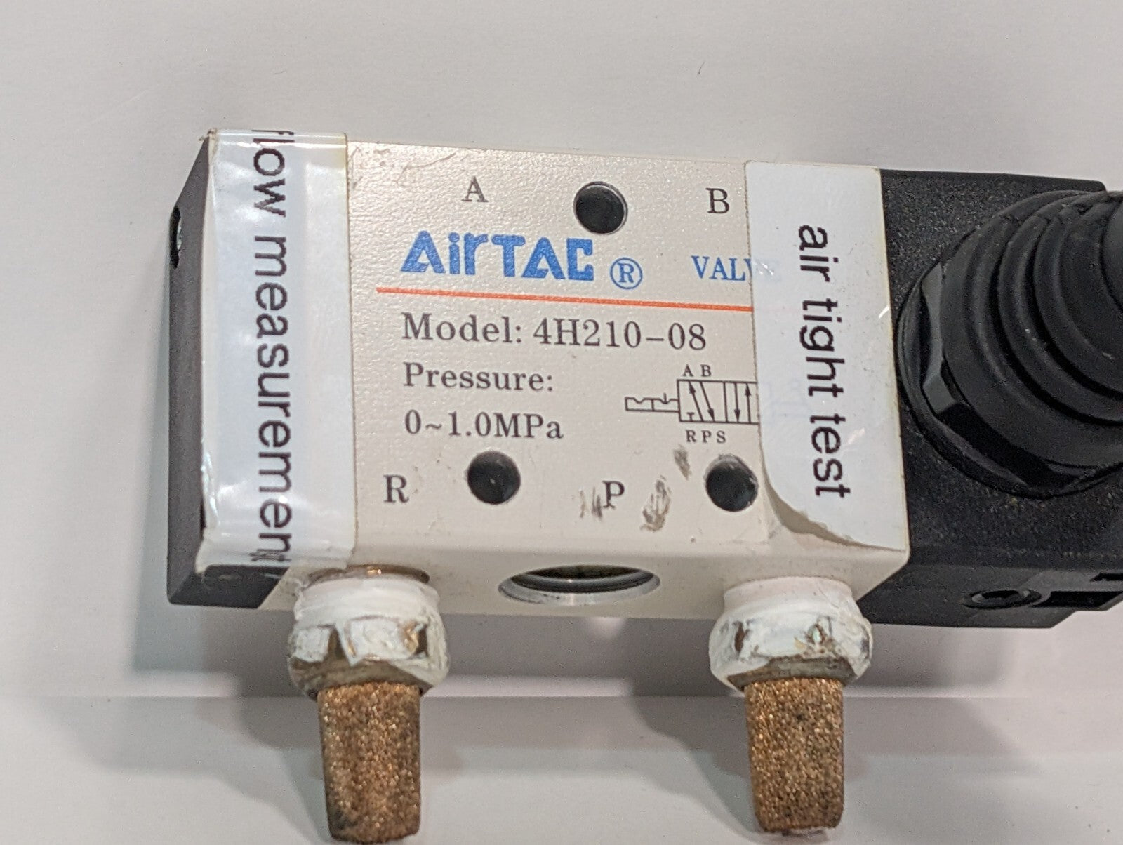 AIRTAC 4H210-08 Actuator Pneumatic 5/2 Way Manual Lever Hand Pull Valve, 4H21008