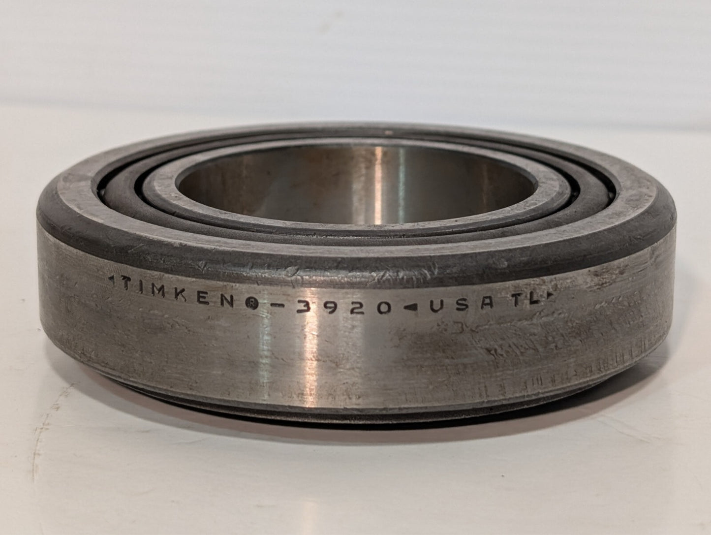 (1) Timken 3920 Tapered Roller Bearing Cup, Non-Flanged, Chrome Steel
