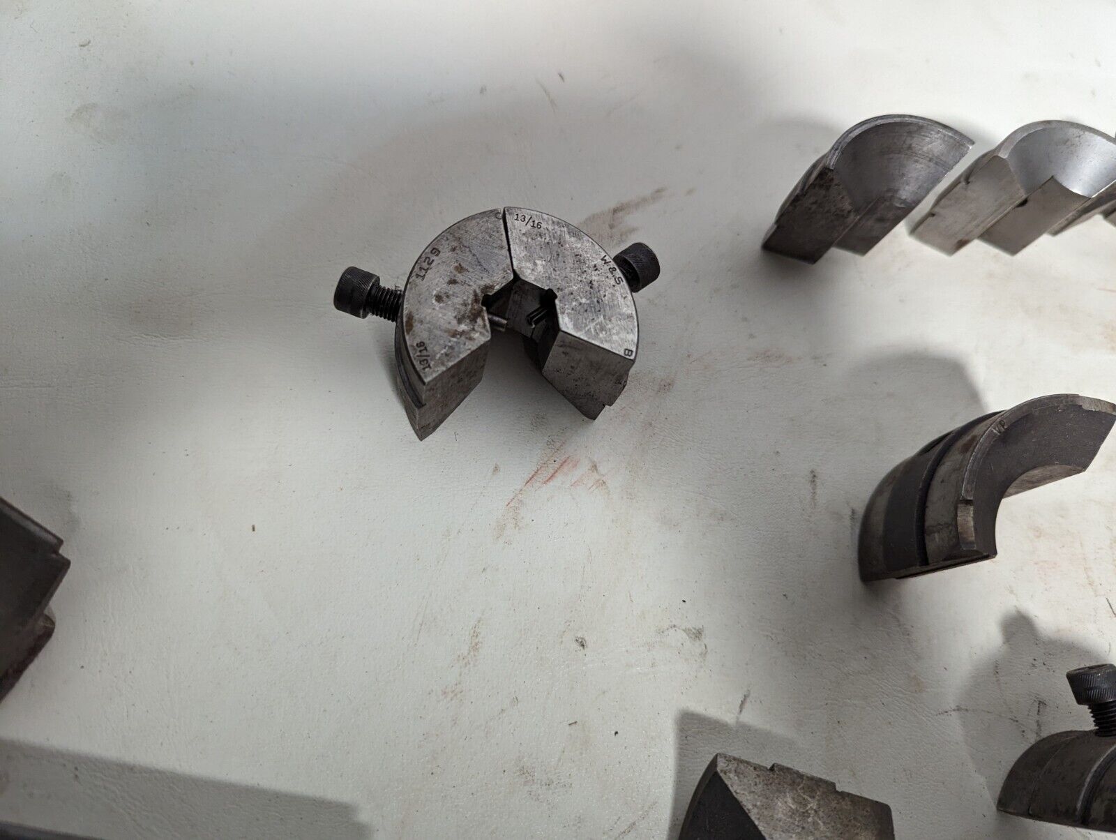 Lot of collet pads as pictured: some complete sets, some incomplete