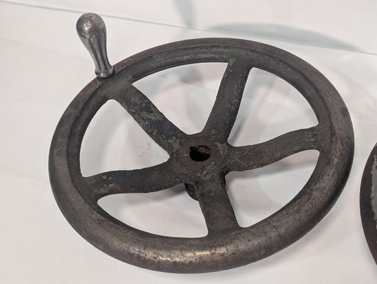 12" Cast Iron 5 Spoke Curved Hand Wheel USA Made