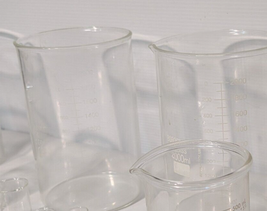 2000mL Borosilicate Glass Low Form Dual Scale Beakers