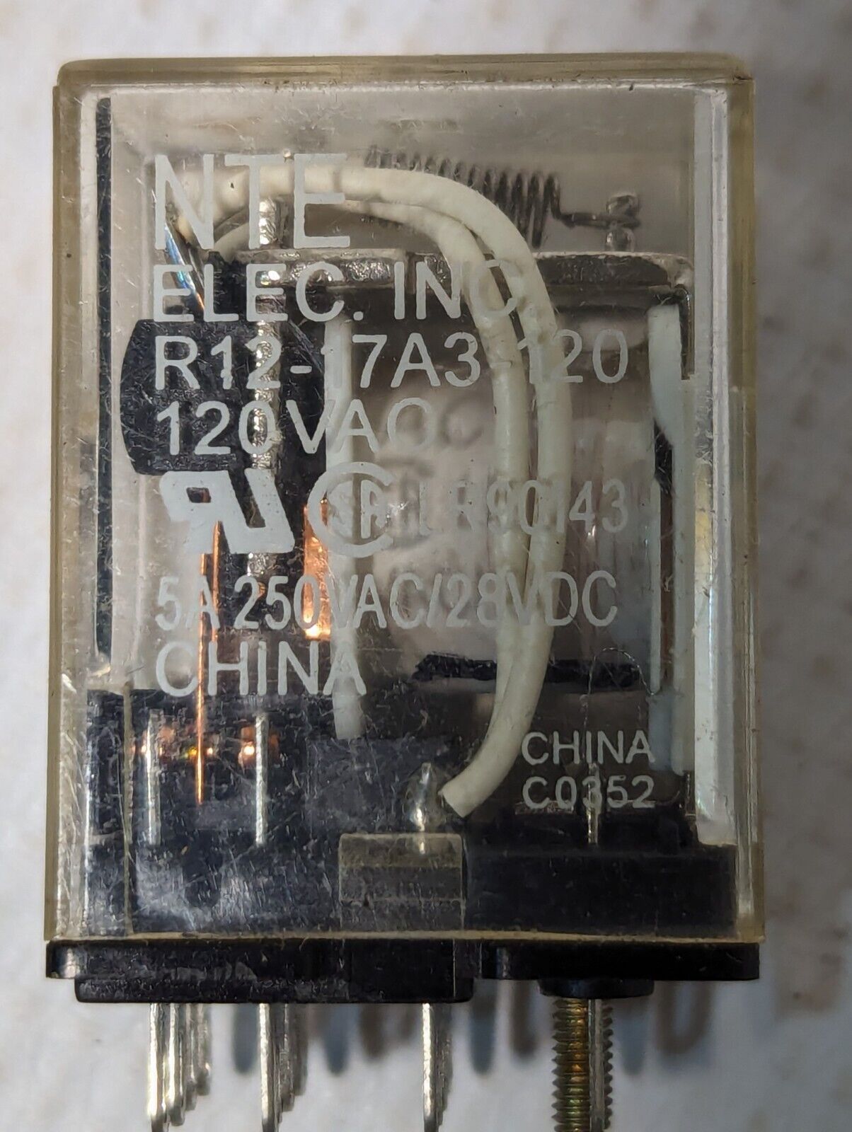 Lot of 3 NTE R12-17A3-120 14-Pin Relay, 5A, 250VAC/28VDC - Free Shipping