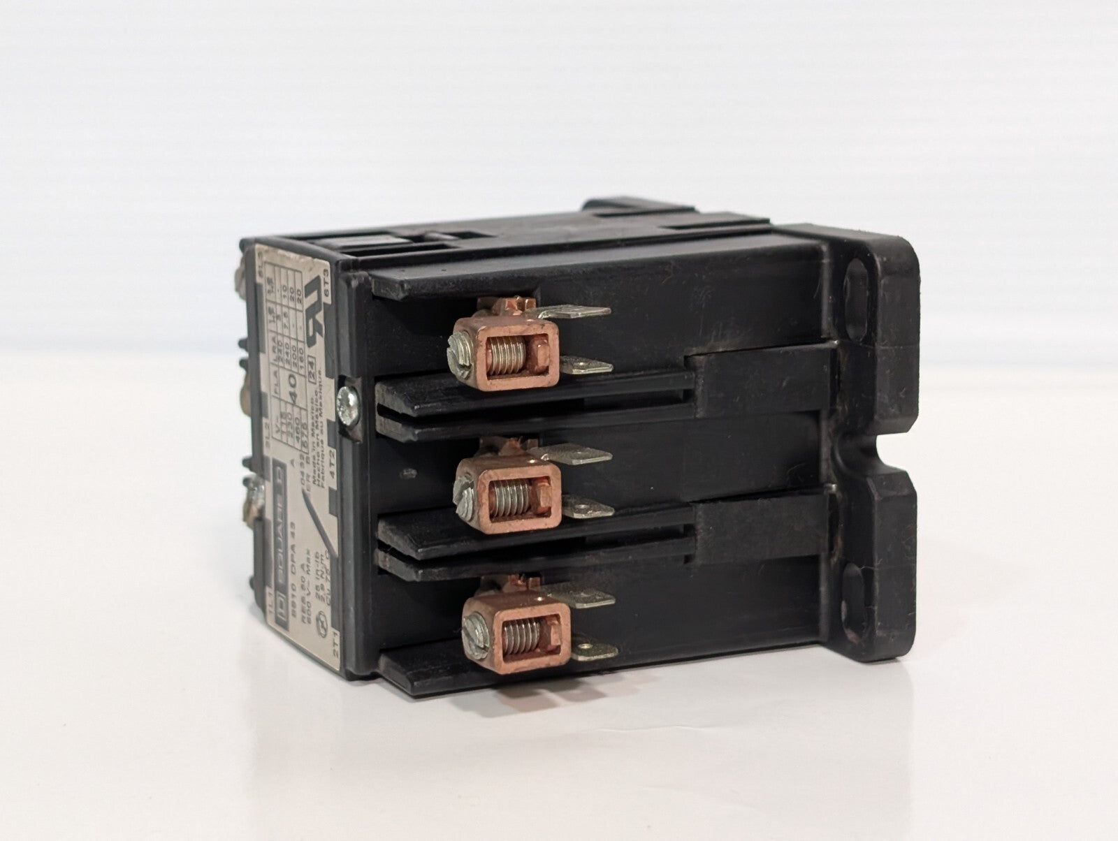 Square D 8910DPA43 Definite Purpose Contactor 50A Res, 40A, 3 Pole, Box Lug Term