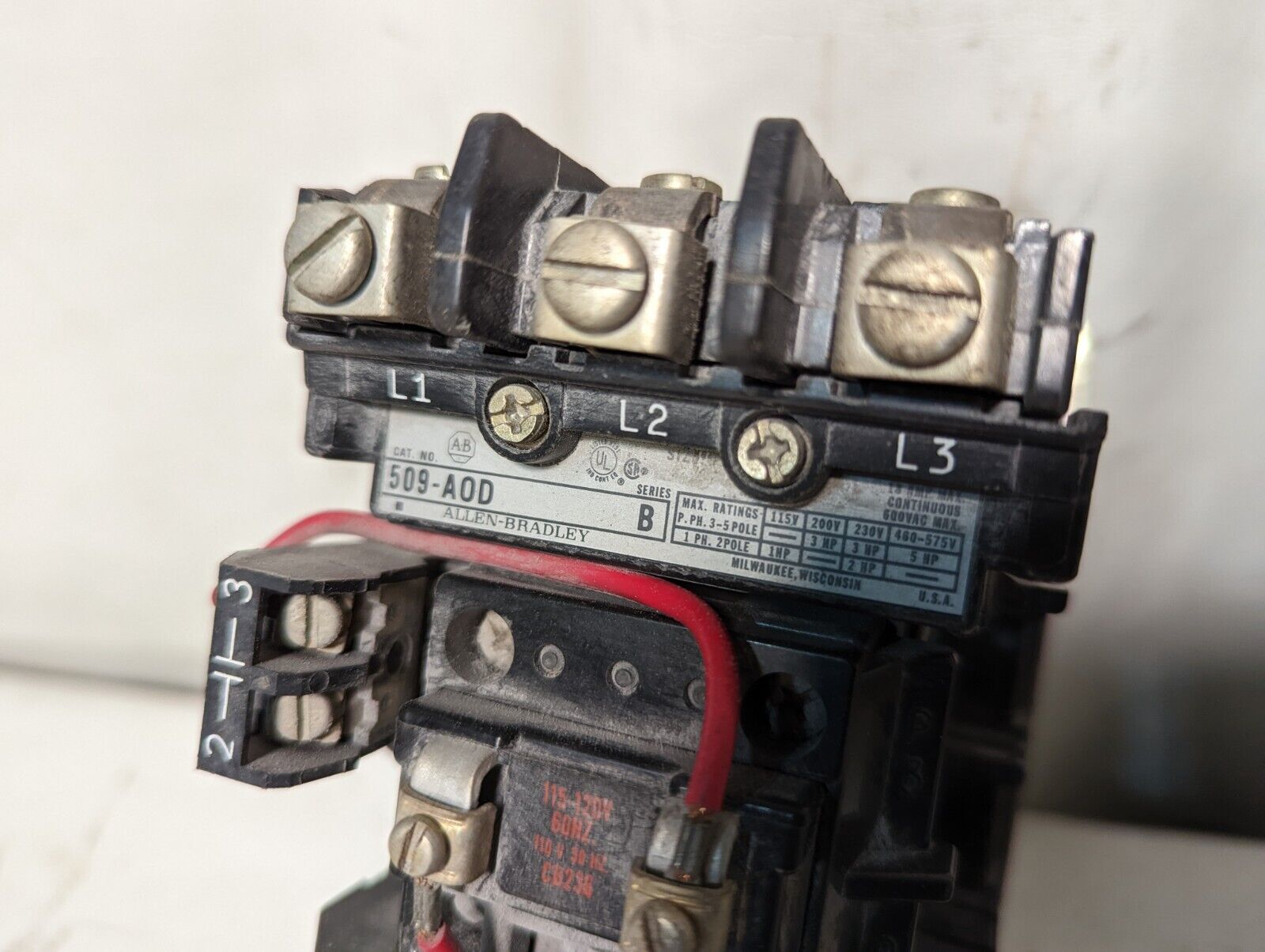 Allen-Bradley 509-AOD motor starter