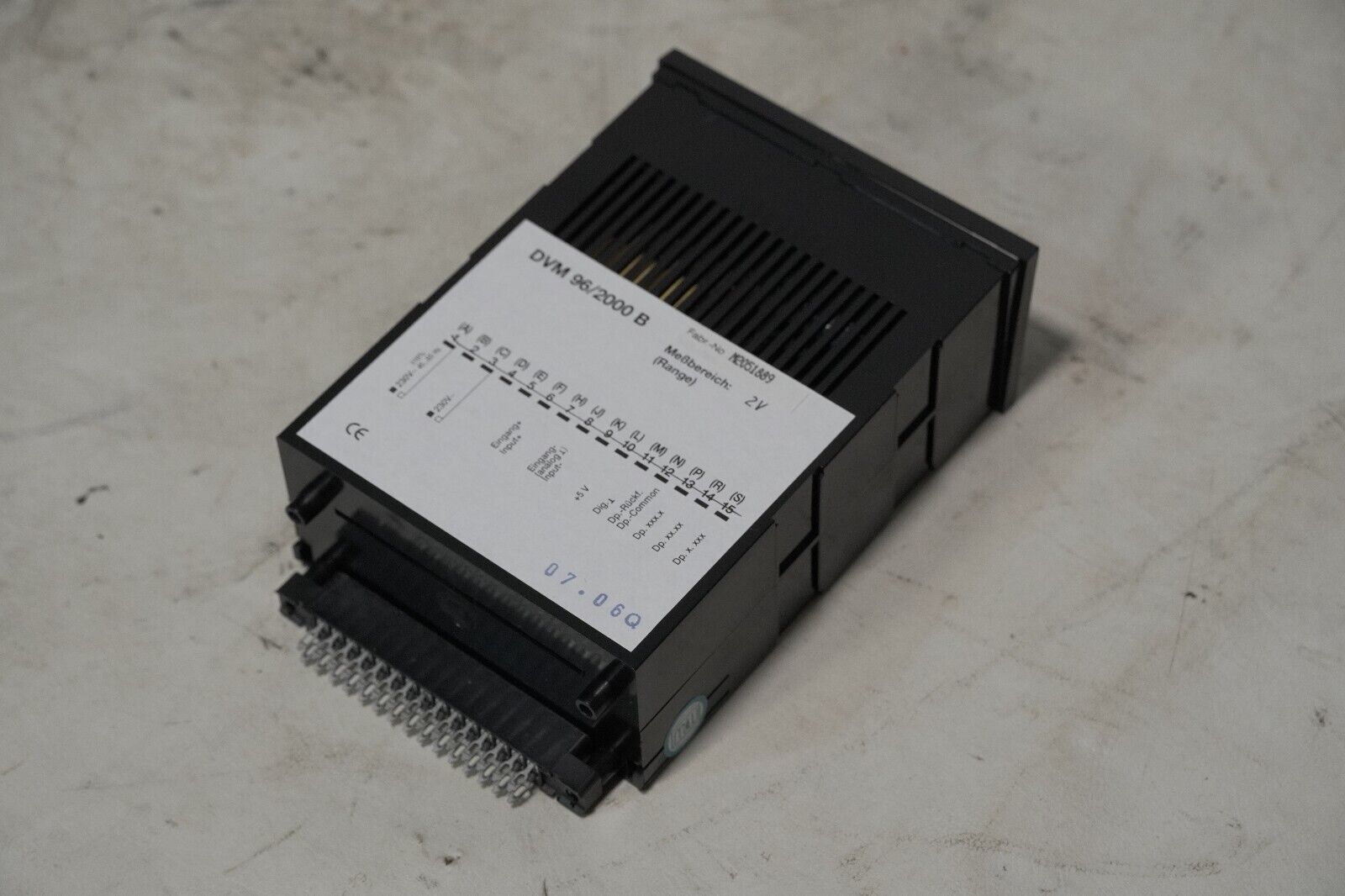 Gossen, Muller & Weigert GMW DVM96/2000B digital panel meter, four digits