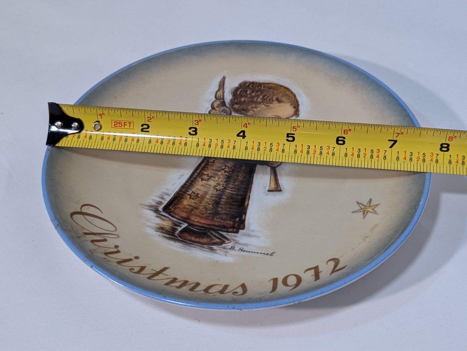 (2) Bertha Hummel Christmas Plate 1971 1972 Heavenly Angel Children