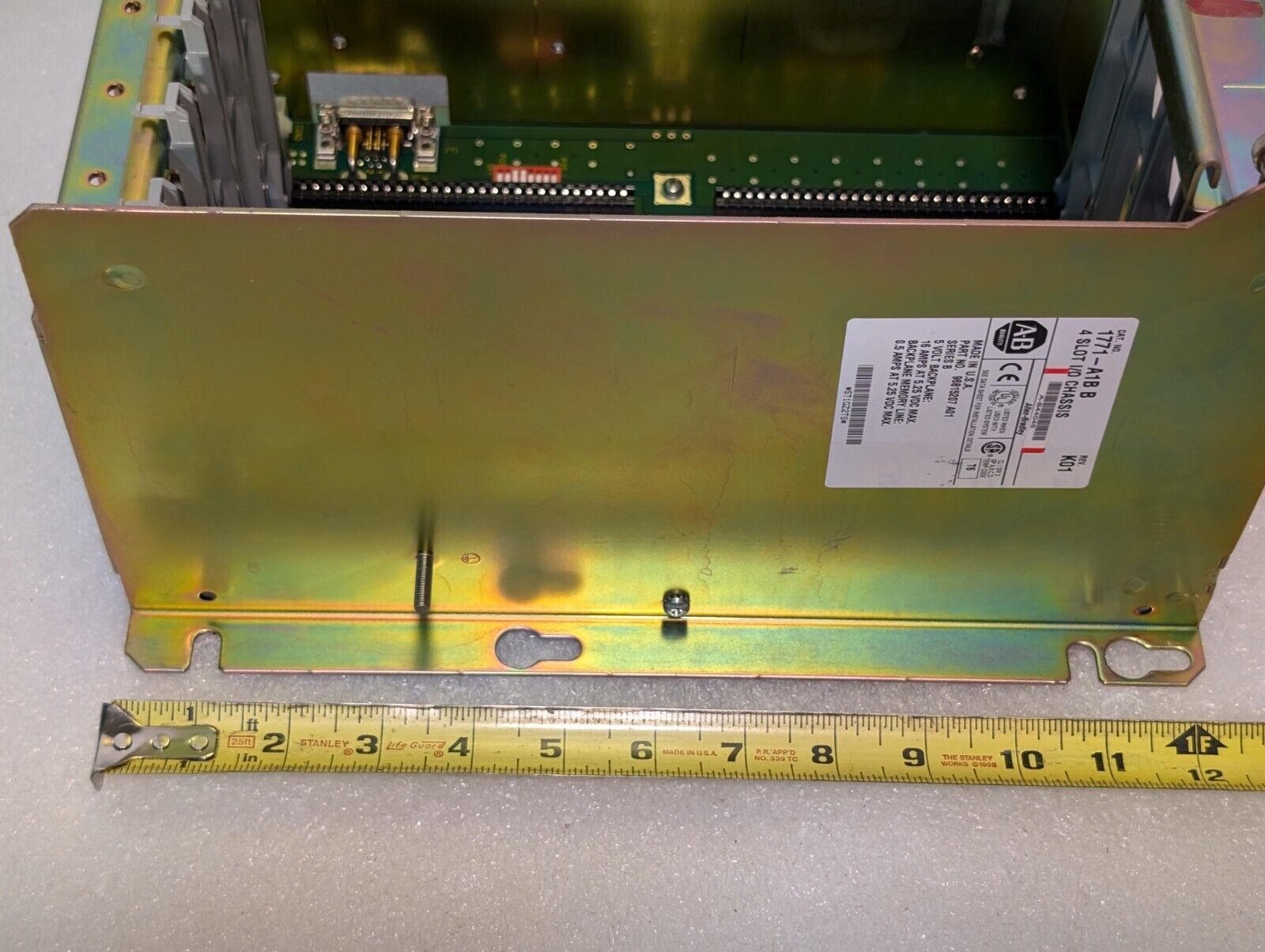 Allen Bradley 1771-A1B PLC I/O Chassis, 4 Slot, Series B