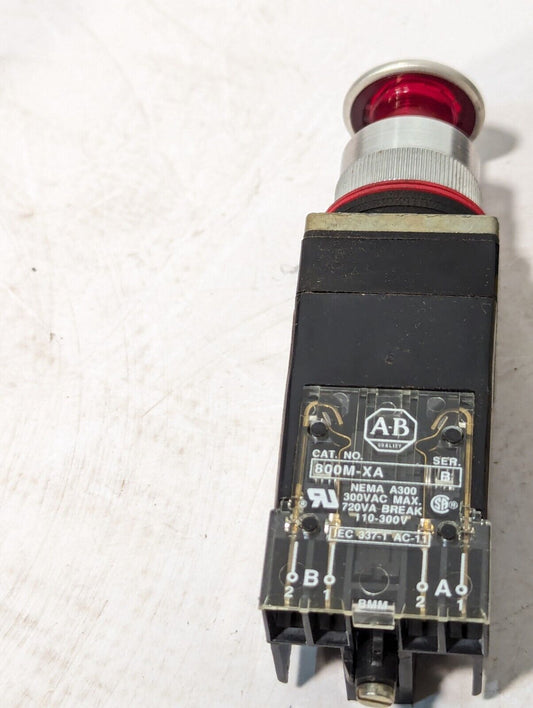 Allen Bradley 800MR-FXP16X Push-Pull Control , 110/120V, Illuminated Red