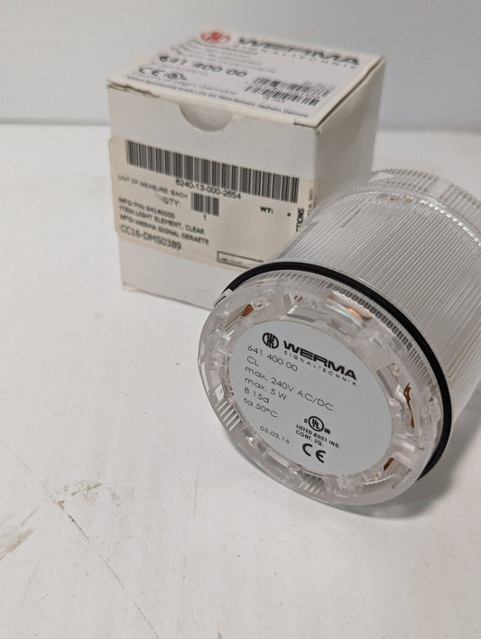 Werma  641 400 00 Incandescent Clear Signal Tower Light - Free Shipping