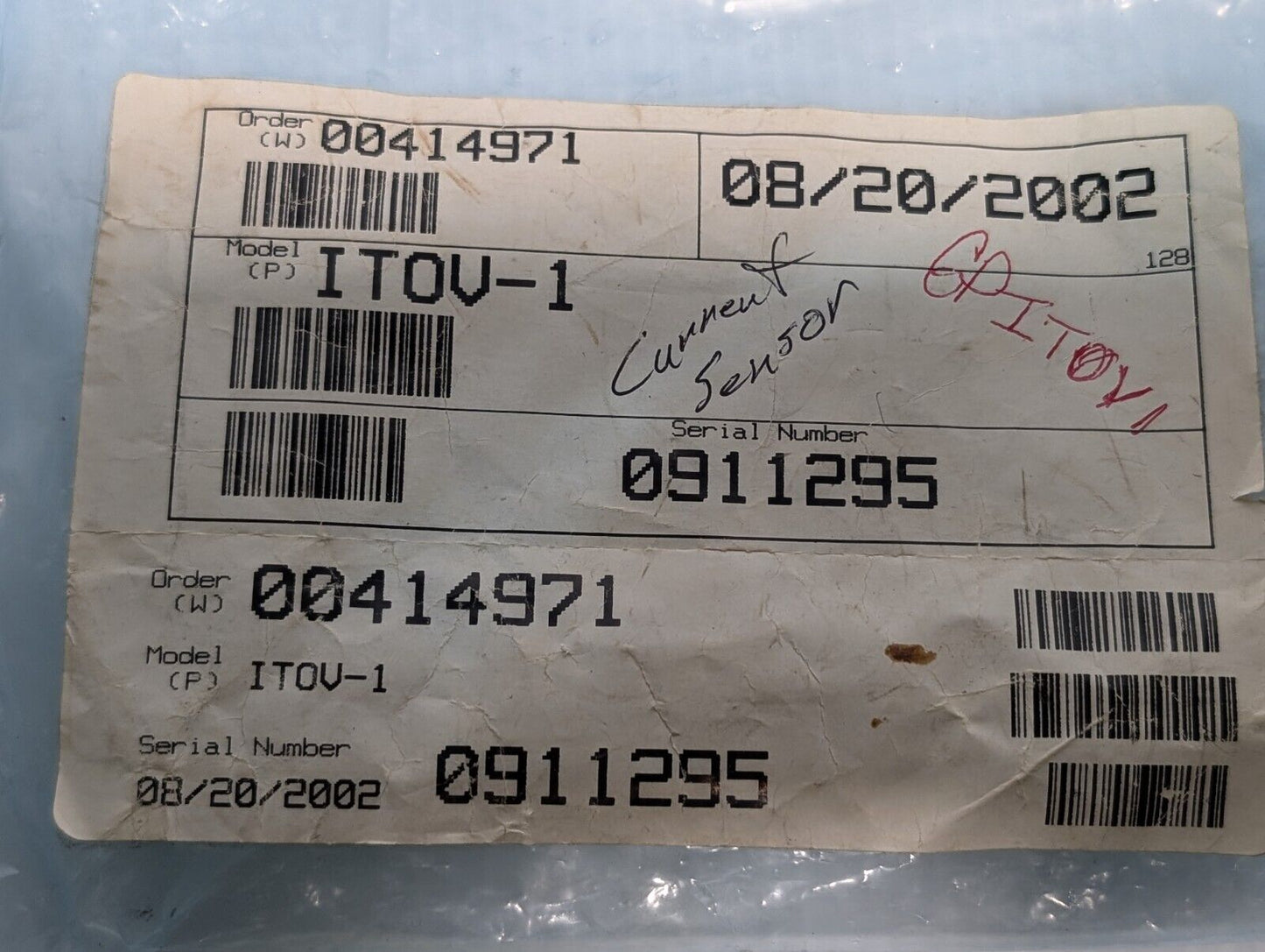 Tektronix ITOV-1 Non-Contact AC/DC Current Sensor+Returns