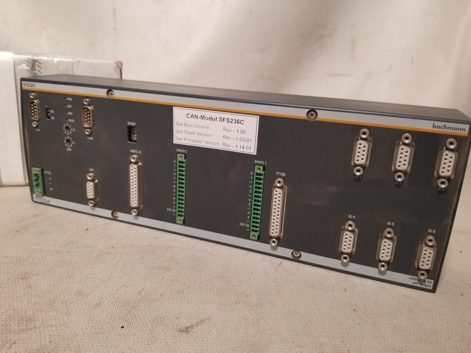 Bachmann SFS236C CAN module, PLC, compact controller module, Suzlon 51025049