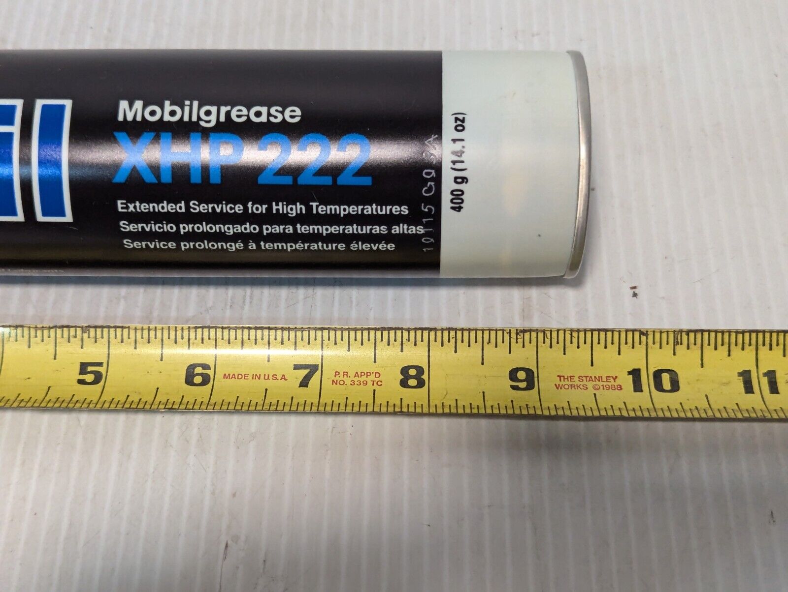 14.1 oz Tube of Mobil Mobilgrease XHP 222, 9.5" In Tall - Free Shipping
