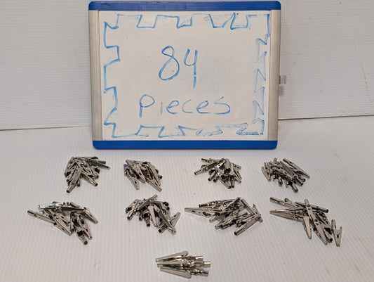 84 Pieces. Test Clips Alligator Sz Standard Screw/Solder/Banana Plug  -Free Ship