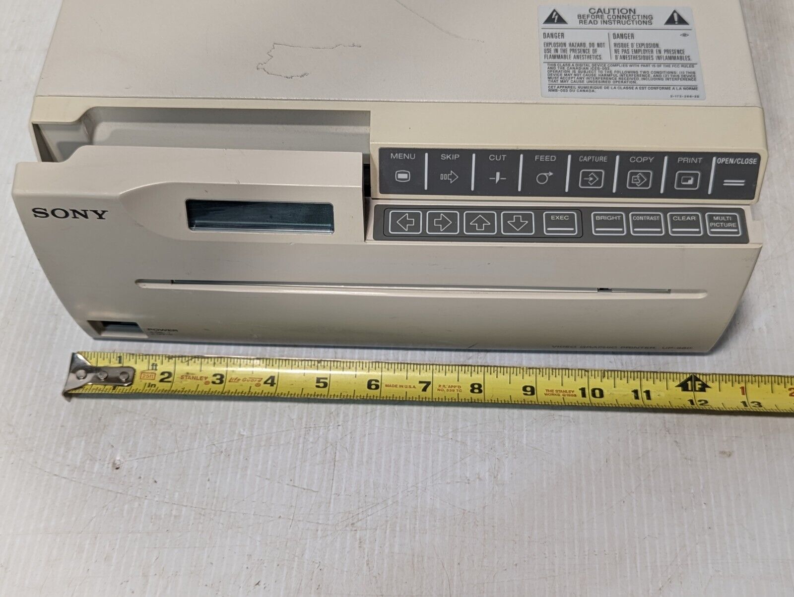 Sony Video Graphic Printer UP-980, door ajar, w/paper roll - Free Shipping