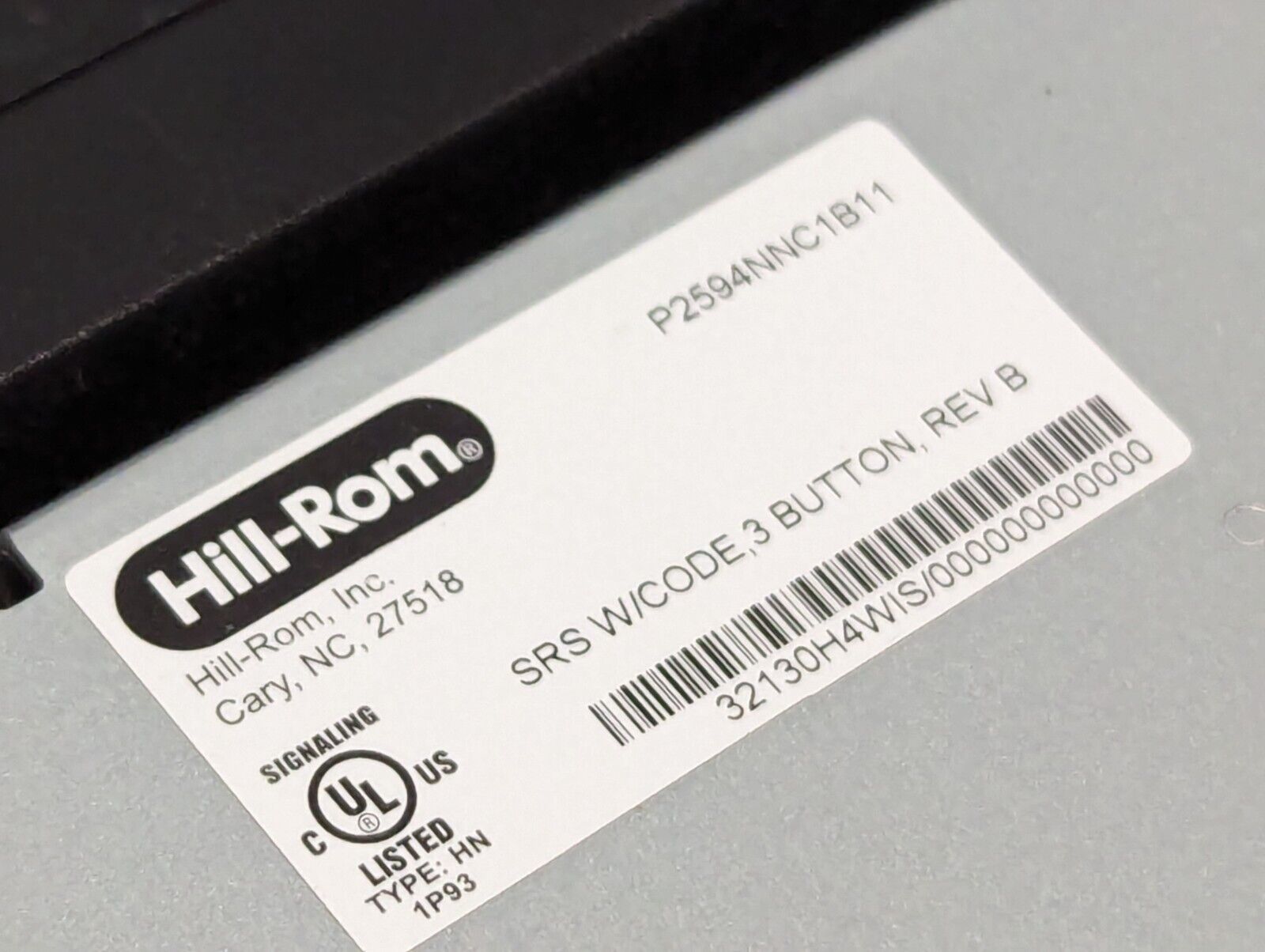 Hill-Rom P2594NNC1B11 SRS W/Code Three Button Rev.B - Free Shipping