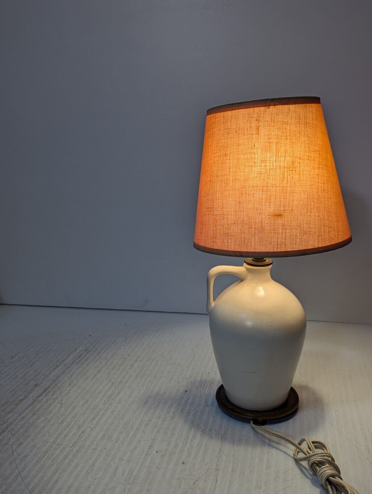 Vintage Whiskey Jug Shaped Table Lamp, NO Shade - Free Shipping